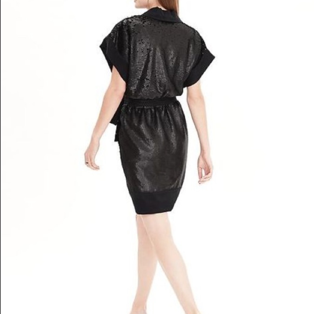 NWT Sequin Banana Republic Monogram Wrap Dress 0 - Picture 4 of 8